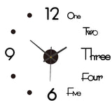 3D Wall Decal Decorative Clock,Black DIY Wall Clock for Bedroom Living Room Home Decorations,Easy to Assemble In Australia - Darrahopens