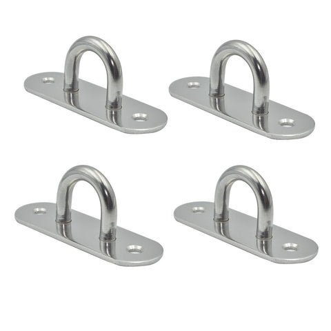 Heavy DutyStainless Steel Hammock Ceiling Hook Pad Eye Plates Corrosion Resistant (4 Pack Stainless) In Australia - Darrahopens