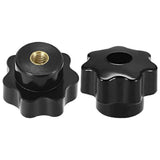 5pcs M6 X 31 mm Female Threaded 7 Lobes Through Hole Set-Up Knob Grip The screw design is for the easy to install  Black In Australia - Darrahopens