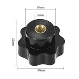 5pcs M6 X 31 mm Female Threaded 7 Lobes Through Hole Set-Up Knob Grip The screw design is for the easy to install  Black In Australia - Darrahopens