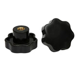 5pcs M6 X 31 mm Female Threaded 7 Lobes Through Hole Set-Up Knob Grip The screw design is for the easy to install  Black