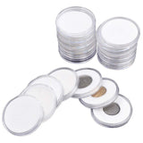 30 Pcs 30mm Coin Cases Capsules Holder Applied Clear Plastic Round Storage Box - ( Color : as shown )
