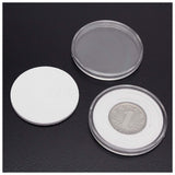 30 Pcs 30mm Coin Cases Capsules Holder Applied Clear Plastic Round Storage Box - ( Color : as shown )