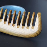 Natural Sandalwood Hair Combs - Anti-Static Sandalwood Scent Natural Hair Detangler Wooden Comb (Extra Wide Tooth)