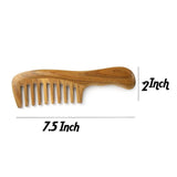 Natural Sandalwood Hair Combs - Anti-Static Sandalwood Scent Natural Hair Detangler Wooden Comb (Extra Wide Tooth)