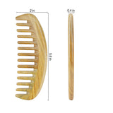 Handmade Natural Sandalwood Hair Combs - Anti-Static Sandalwood Scent Natural Hair Detangler Wooden Comb (Oval Wide Tooth)