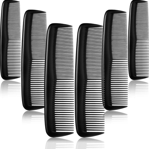 12 Pieces Hair Combs Set Pocket for Women and Men, Fine Dressing Comb,Plastic Good quality(Black) In Australia - Darrahopens