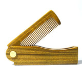 3PCS Folding Sandalwood Wooden Comb For Mens Hair,Beard,Mustache Styling Comb,Anti-Static Pocket Sandal Wood Comb for Every Day In Australia - Darrahopens