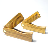 3PCS Folding Sandalwood Wooden Comb For Mens Hair,Beard,Mustache Styling Comb,Anti-Static Pocket Sandal Wood Comb for Every Day In Australia - Darrahopens