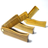 3PCS Folding Sandalwood Wooden Comb For Mens Hair,Beard,Mustache Styling Comb,Anti-Static Pocket Sandal Wood Comb for Every Day