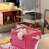 Cute Cube Storage Box Little Toy Snack Organizer Folding Storage Box Suitable For Children Boys Girls Nursery Playroom (Pink) In Australia - Darrahopens