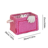 Cute Cube Storage Box Little Toy Snack Organizer Folding Storage Box Suitable For Children Boys Girls Nursery Playroom (Pink)