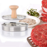 5.24" Burger Press Stuffed Hamburger Patty Maker Mold Stainless Steel Non-Stick Meat Presser Essential Grilling Accessories