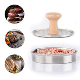 5.24" Burger Press Stuffed Hamburger Patty Maker Mold Stainless Steel Non-Stick Meat Presser Essential Grilling Accessories