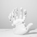 Hand Sculpture Decor, White Hand Ornament, Creative Hand Sculpture Cool Desk Decor Statue, Resin Hand Desktop Decoration In Australia - Darrahopens