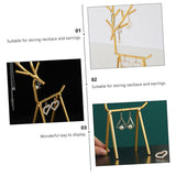 1pc Deer Storage Ornaments Lovely Jewelry Holder Earring Display Stand Chic Earrings Holder Metal Stand Deer Display Stand
