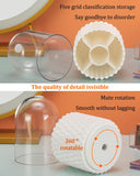 Makeup Brush Holder Organizer with Lid,360 Rotating Clear Dustproof Makeup Brushes Organizer for Vanity Desktop Bathroom In Australia - Darrahopens