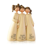 1Pcs 3 Sisters Statue Celebrating Friendship Gifts Memorial Friendship Sister Friend Sculpture Resin Home Decoration for Friend
