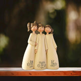 1Pcs 3 Sisters Statue Celebrating Friendship Gifts Memorial Friendship Sister Friend Sculpture Resin Home Decoration for Friend
