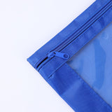 Pencil Pouch,Three-hole Pencil Case Single Zipper Transparent PVC Document Storage Bag,Large Capacity Pencil Pouch with (Blue) In Australia - Darrahopens