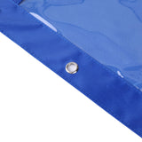 Pencil Pouch,Three-hole Pencil Case Single Zipper Transparent PVC Document Storage Bag,Large Capacity Pencil Pouch with (Blue) In Australia - Darrahopens