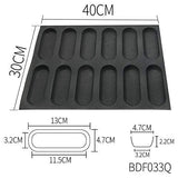 Silicone Hot Dog Bread Forms Mini Baby Sandwich Baking Molds Food grade Perforated Sheets for Home Oven