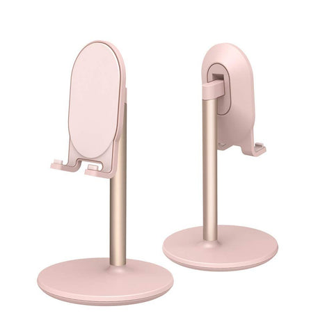 Phone Stand for Desk, Adjustable Cell Phone Holder for Desk, Compatible with 4"-12.9" Phones/Tablet/Switch (Pink)