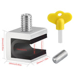 4 Sets Sliding Window Locks, Window Stoppers for Vertical & Horizontal Slide Door, Adjustable Security Locks for Patio  YELLOW