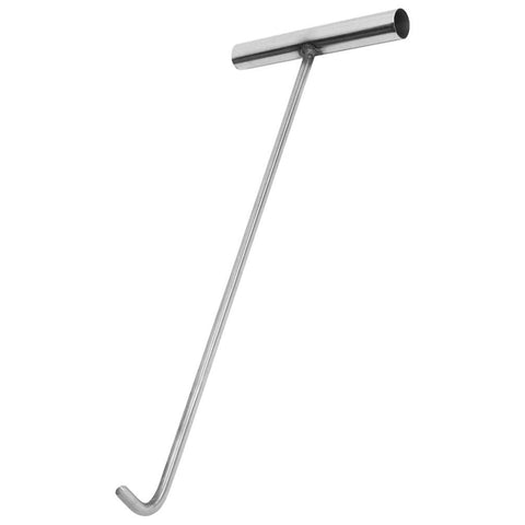 Post Driver Manhole Cover Hook Stainless Steel T Style Handle Hook Hooks Drain Grate Lifter Storm Drain Cover Hook for Garden