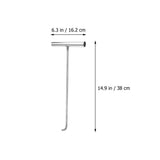 Post Driver Manhole Cover Hook Stainless Steel T Style Handle Hook Hooks Drain Grate Lifter Storm Drain Cover Hook for Garden