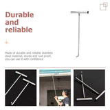Post Driver Manhole Cover Hook Stainless Steel T Style Handle Hook Hooks Drain Grate Lifter Storm Drain Cover Hook for Garden