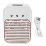 Portable Air Conditioner, Multifunctional Evaporative Air Cooler Fan with RGB Light, Cordless for Home Office Camping