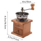 Manual Coffee Grinder, Hand Coffee Beans Grinding Machine, Hand Coffee Burr Mill,Manual Bean Grinder, Dark Brown
