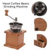 Manual Coffee Grinder, Hand Coffee Beans Grinding Machine, Hand Coffee Burr Mill,Manual Bean Grinder, Dark Brown