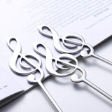 Spoons 6-Pack Creative Cute Teaspoons Stainless Steel Staff Musical Notation Shaped Coffee Spoons by (silver-music note)