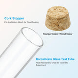 60ml 10 pesTest Tubes,Glass Clear Flat Bottom Test Tube Containers with Cork Stopper for Bead Party Candy Bath Salt Storage In Australia - Darrahopens