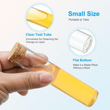 60ml 10 pesTest Tubes,Glass Clear Flat Bottom Test Tube Containers with Cork Stopper for Bead Party Candy Bath Salt Storage