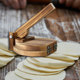 Wooden Tortilla Press Dumpling Maker, Multifunctional Corn Tortilla Presser Tool Mexican Tortillera Presser for Picnic, Round In Australia - Darrahopens