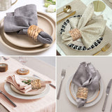 Hand-Woven Napkin Rings for Table Decor, Fall Rustic Napkin Rings, Napkin Holder Buckles for Holiday Party, Easter, Birthday 6pes In Australia - Darrahopens