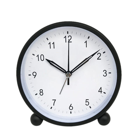 Alarm Clock, Alarm Clock for Kids, 4.3 Inch Analog Alarm Clock with Night Light Black Small Modern Silent Non Ticking Desk Clock In Australia - Darrahopens