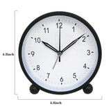 Alarm Clock, Alarm Clock for Kids, 4.3 Inch Analog Alarm Clock with Night Light Black Small Modern Silent Non Ticking Desk Clock In Australia - Darrahopens
