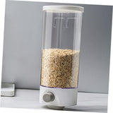 1 Pc Storage Jar Seal Jar Clear Container with Lid Rice Storage Organizer Airtight Glass Containers Cereal Dispenser with White
