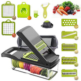 Vegetable Chopper Slicer Cutter Chopper and Grater 12 in 1 Vegetable Slicer Cheese Slicer Onion Chopper Gray In Australia - Darrahopens