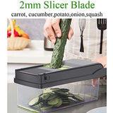 Vegetable Chopper Slicer Cutter Chopper and Grater 12 in 1 Vegetable Slicer Cheese Slicer Onion Chopper Gray