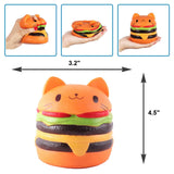 4.5" Squishies Jumbo Slow Rising Squishie Cat Hamburger Bread Toy  they are cute and soft with scented