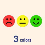 1200 Pieces - 1" Happy/Sad Smile Face Behavior Emotion Stickers, Red/Yellow/Green Easy to distribute and organize