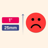 1200 Pieces - 1" Happy/Sad Smile Face Behavior Emotion Stickers, Red/Yellow/Green Easy to distribute and organize