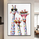 Cartoon Giraffes Contemporary Abstract Wall Art Puzzle, Ready-to-Hang Wall Decoration for Home and Office, Gift for Housewarming In Australia - Darrahopens