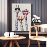 Cartoon Giraffes Contemporary Abstract Wall Art Puzzle, Ready-to-Hang Wall Decoration for Home and Office, Gift for Housewarming In Australia - Darrahopens