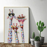 Cartoon Giraffes Contemporary Abstract Wall Art Puzzle, Ready-to-Hang Wall Decoration for Home and Office, Gift for Housewarming In Australia - Darrahopens